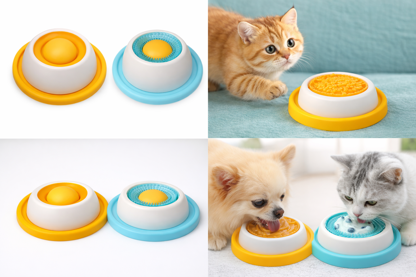 Interactive Lick Mat Slow Feeder for Dogs & Cats – Calming Treat & Dental Health Bowl