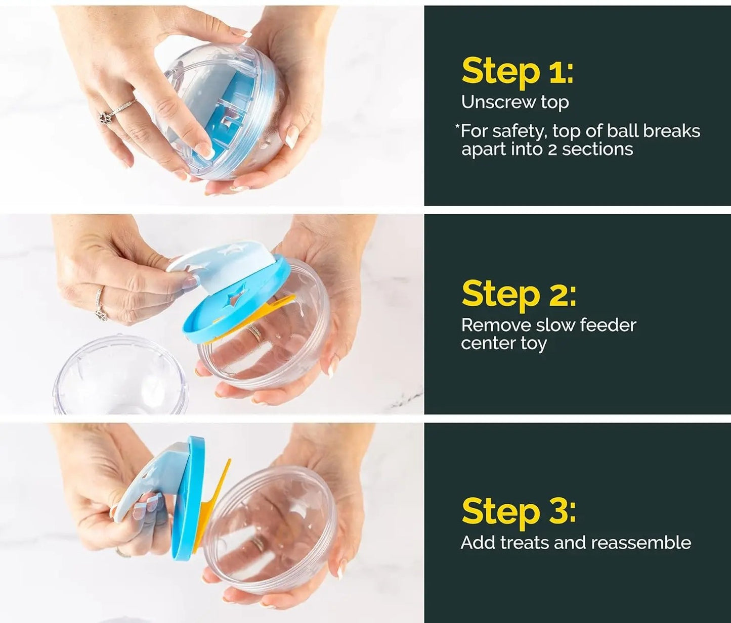 Smart Treat Dispensing Enrichment Ball – Interactive IQ Toy for Dogs & Cats