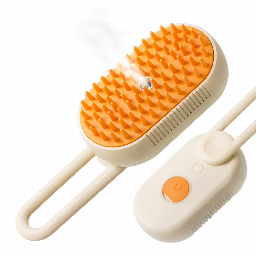 3-in-1 Steam Grooming Brush for Pets