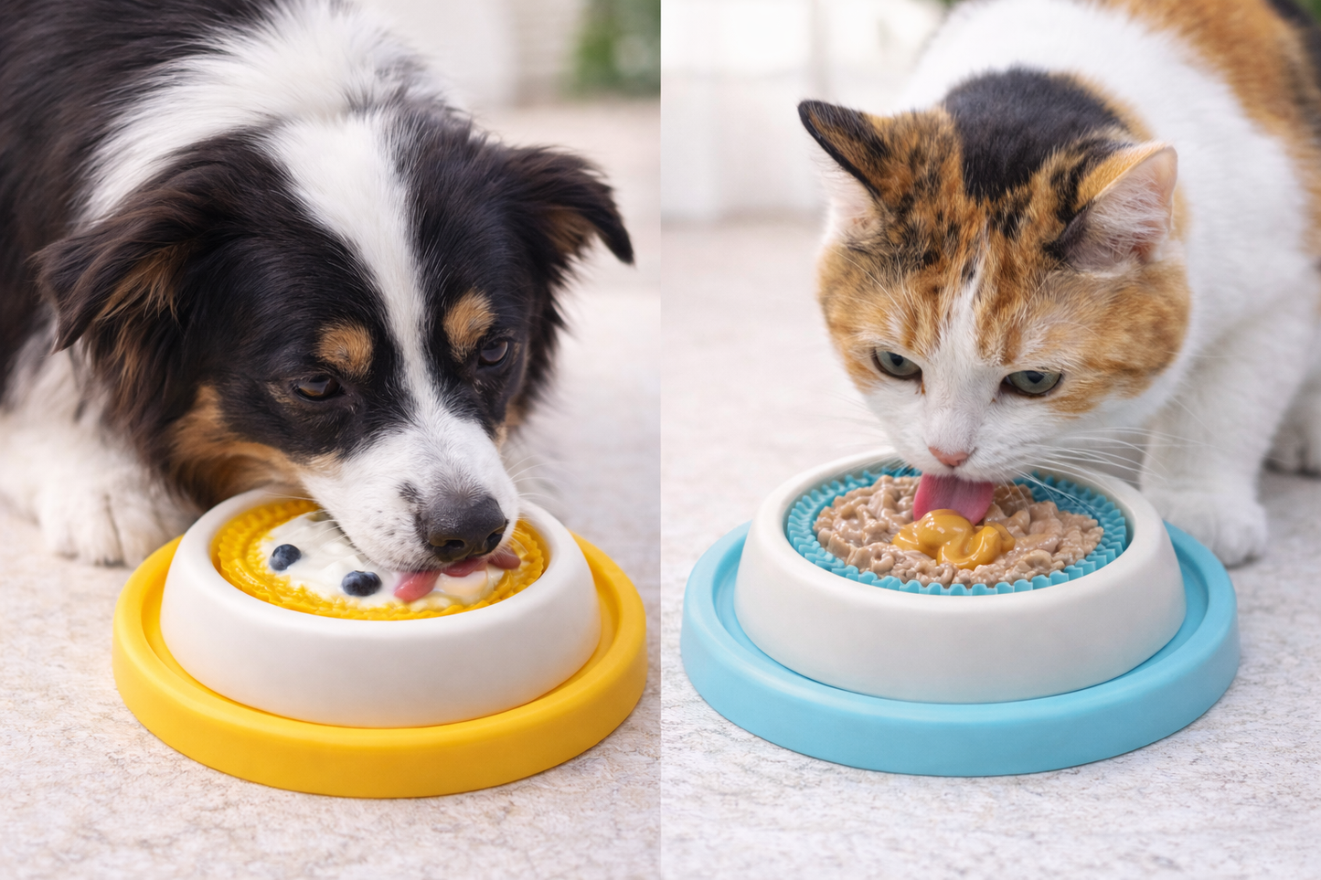 Interactive Lick Mat Slow Feeder for Dogs & Cats – Calming Treat & Dental Health Bowl