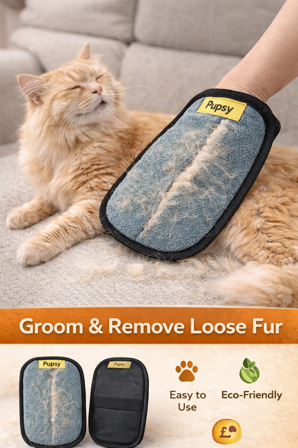 Pupsy FurSwipe™ Pet Hair Removal Glove